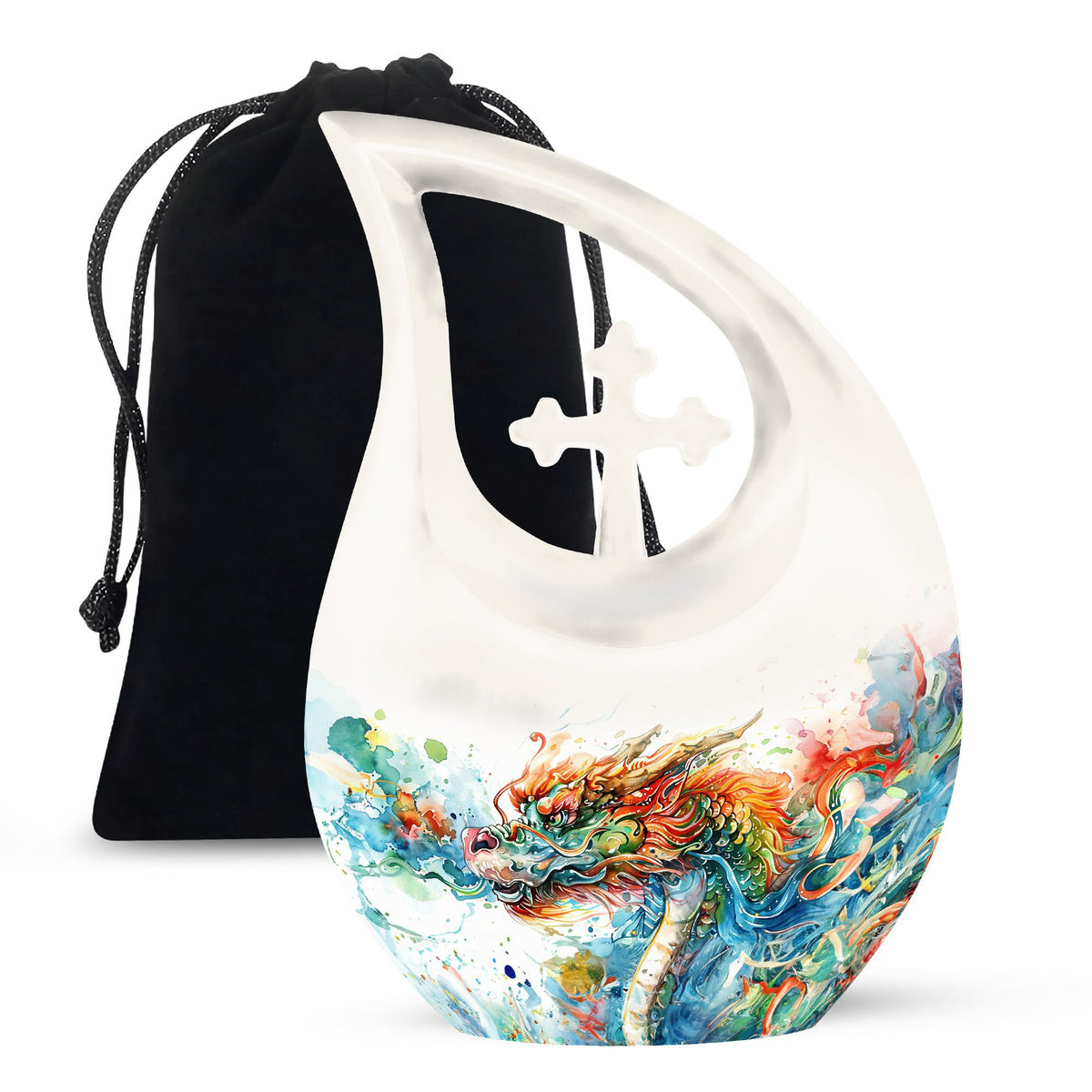 Artistic Dragon Cremation Urn For Ashes - Fantasy Burial Urn For Adult Ashes