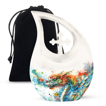 Artistic Dragon Cremation Urn For Ashes - Fantasy Burial Urn For Adult Ashes