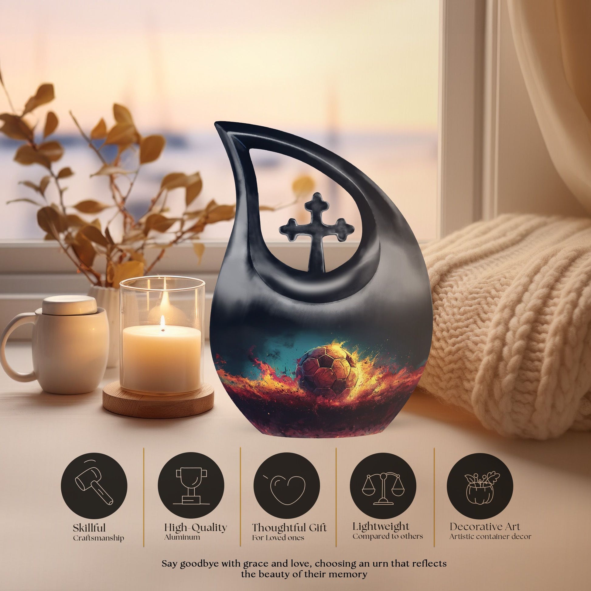 Soccer Urns For Ashes - Adult Urns For Women