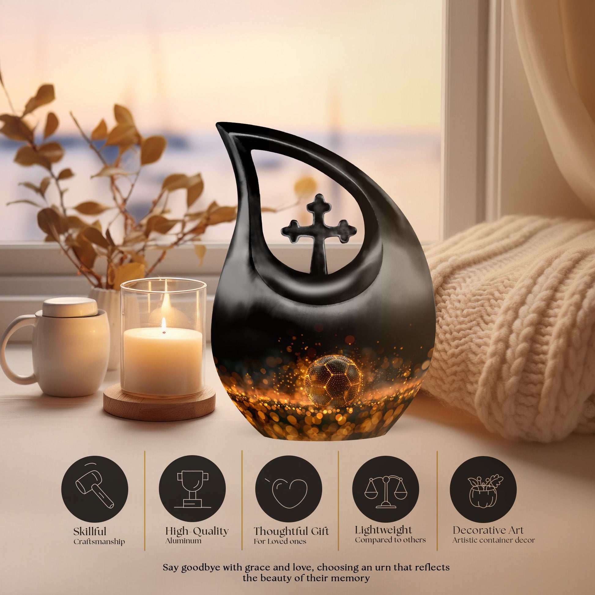 Soccer Urns For Ashes - Adult Urns For Men & Women