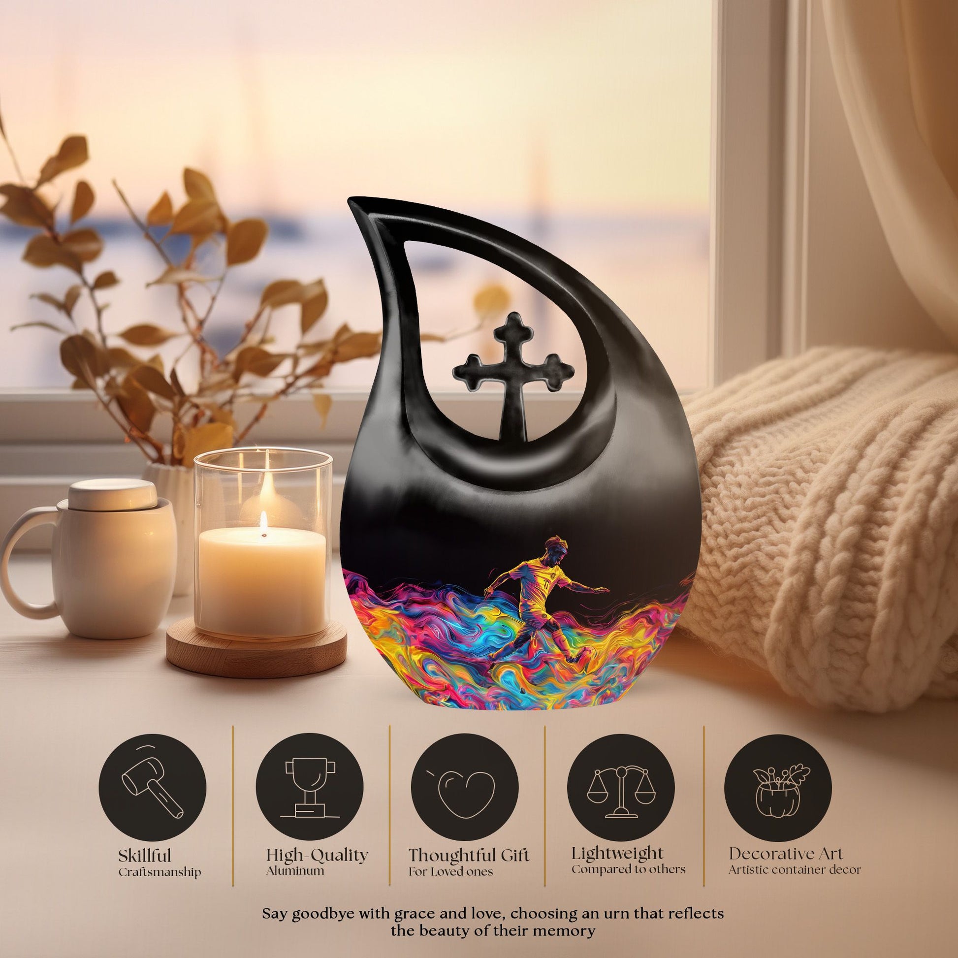 Soccer Urns For Ashes - Funeral Urns For Men
