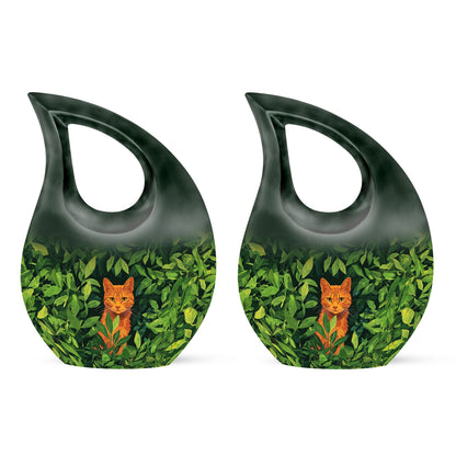 Orange Cat Urns For Ashes - Funeral Urns Women