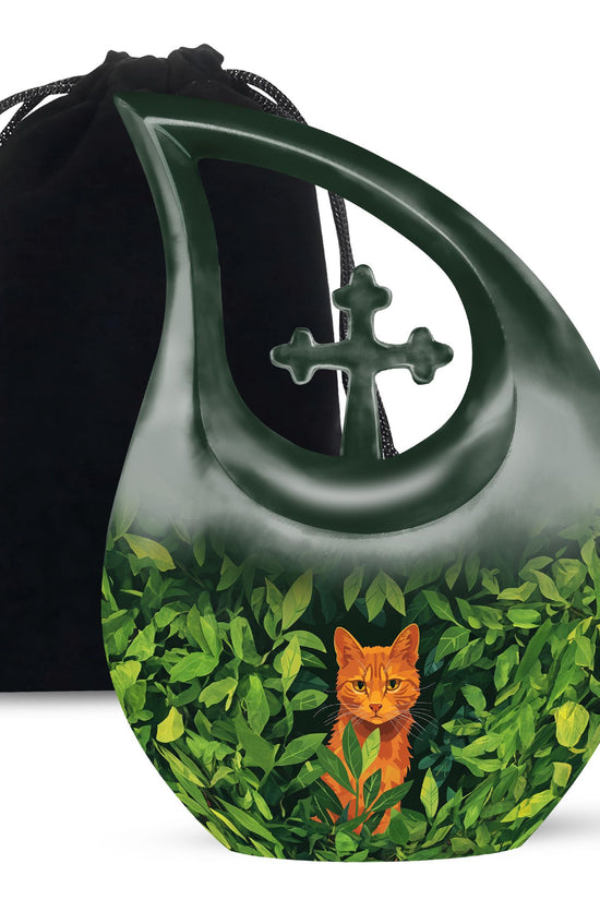 Orange Cat Urns For Ashes - Funeral Urns Women