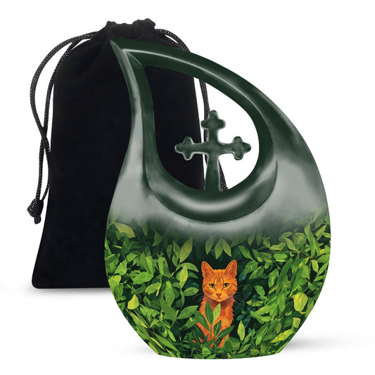 Orange Cat Urns For Ashes - Funeral Urns Women