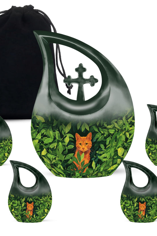 Orange Cat Urns For Ashes - Funeral Urns Women