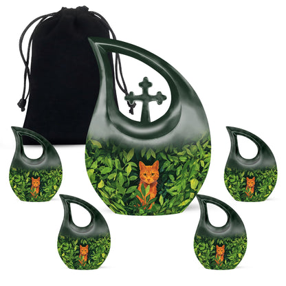 Orange Cat Urns For Ashes - Funeral Urns Women