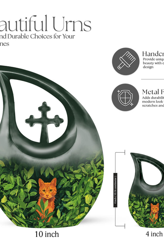 Orange Cat Urns For Ashes - Funeral Urns Women