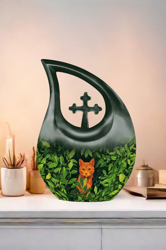 Orange Cat Urns For Ashes - Funeral Urns Women