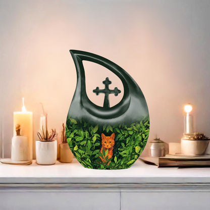 Orange Cat Urns For Ashes - Funeral Urns Women