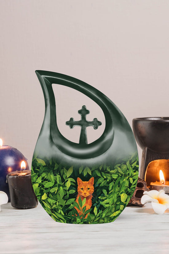 Orange Cat Urns For Ashes - Funeral Urns Women