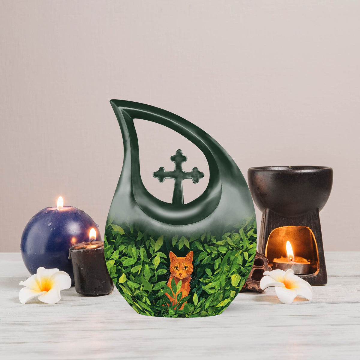 Orange Cat Urns For Ashes - Funeral Urns Women