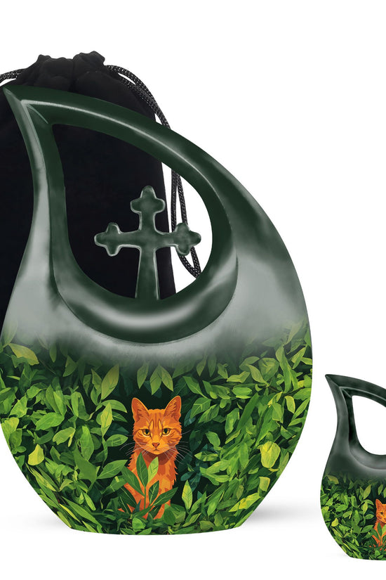 Orange Cat Urns For Ashes - Funeral Urns Women