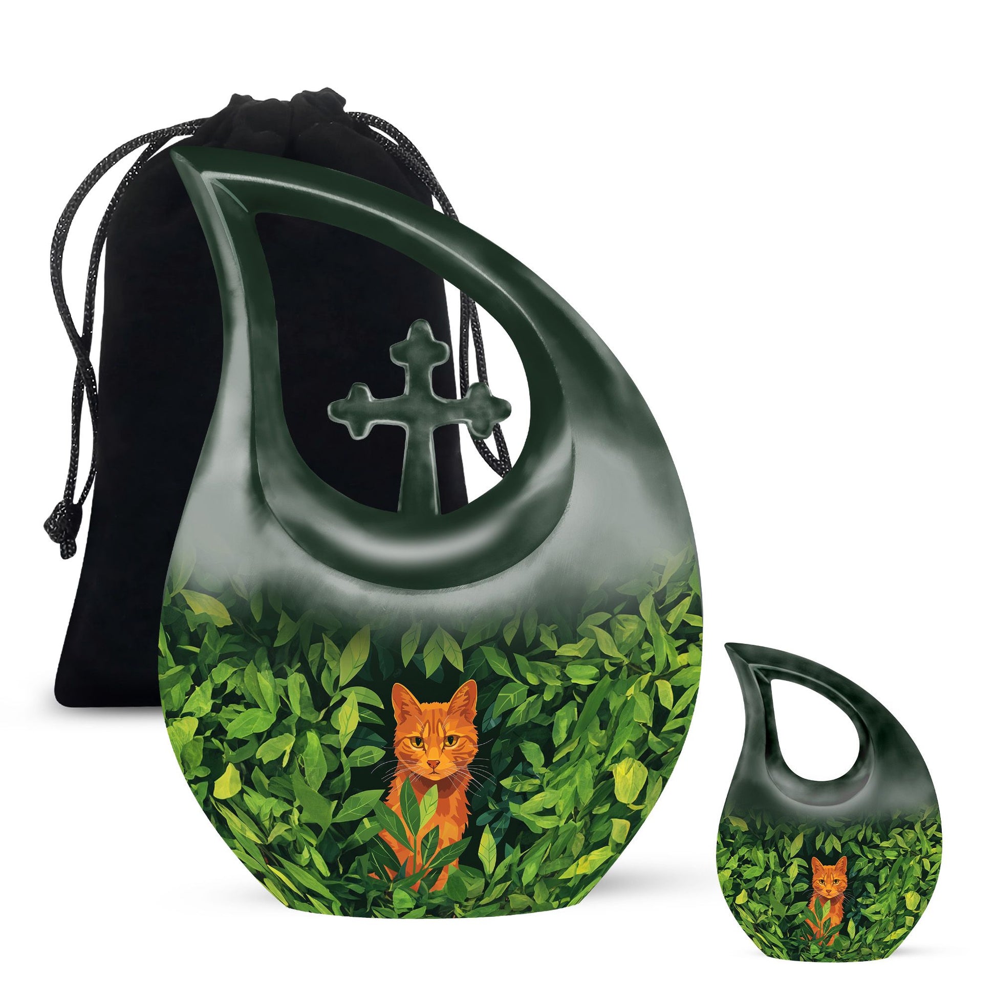 Orange Cat Urns For Ashes - Funeral Urns Women