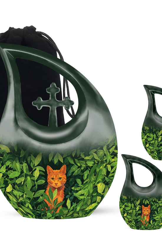 Orange Cat Urns For Ashes - Funeral Urns Women