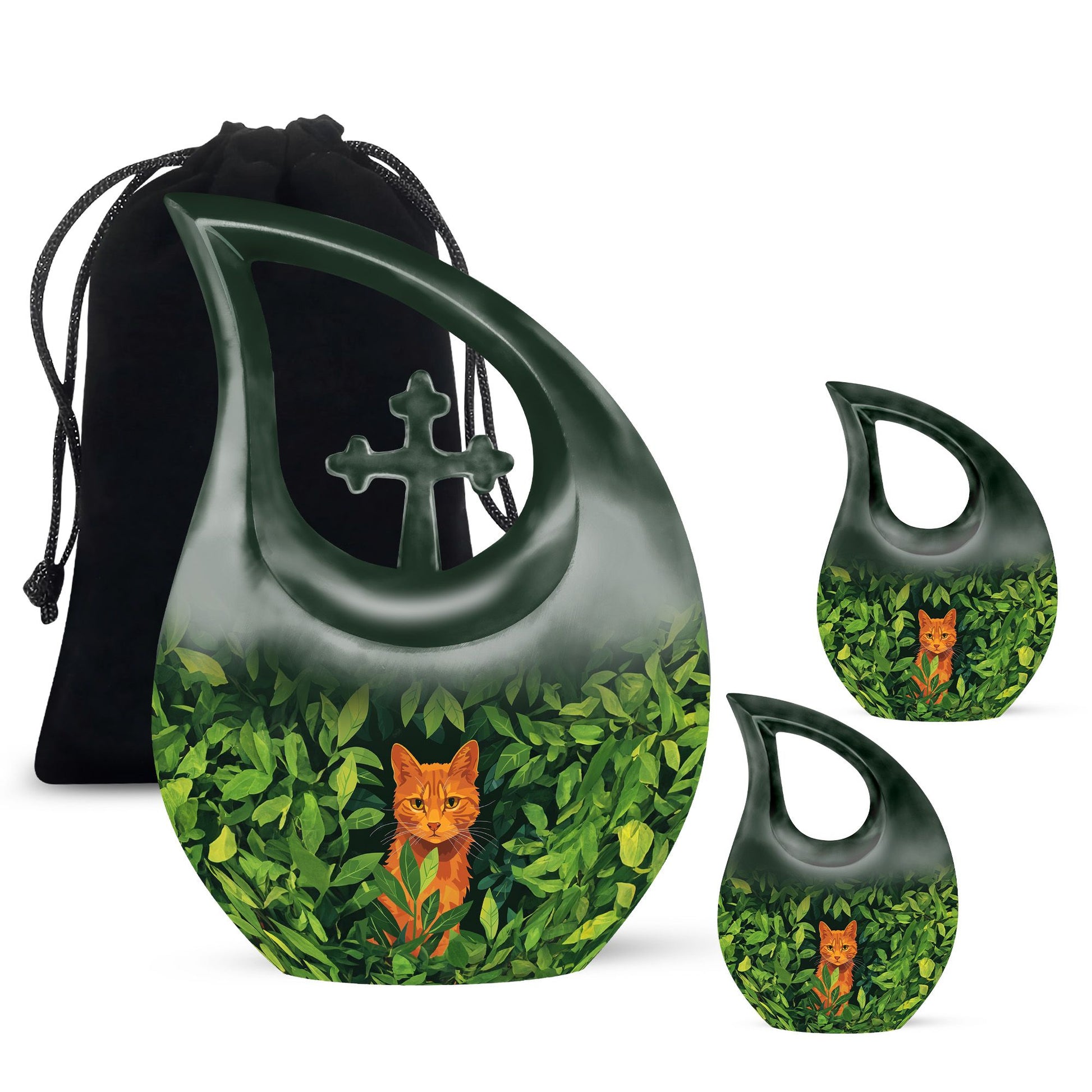 Orange Cat Urns For Ashes - Funeral Urns Women