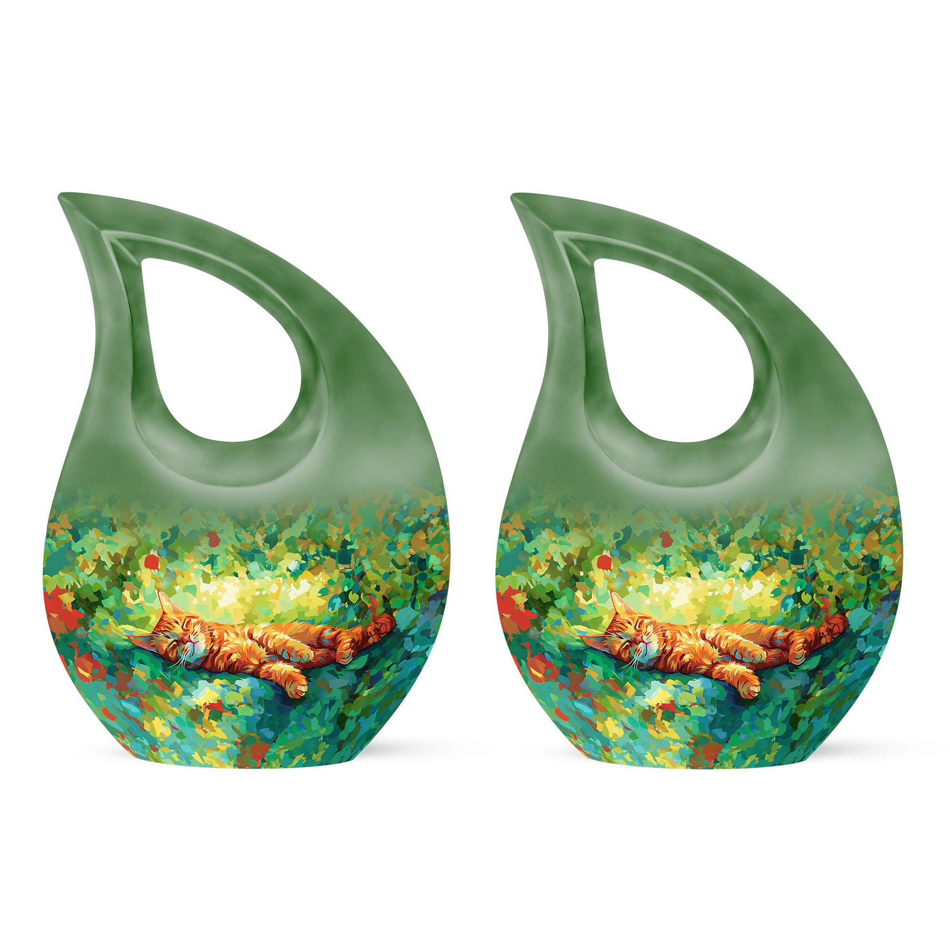 Orange Cat Urns For Ashes - Cremation Urn Men
