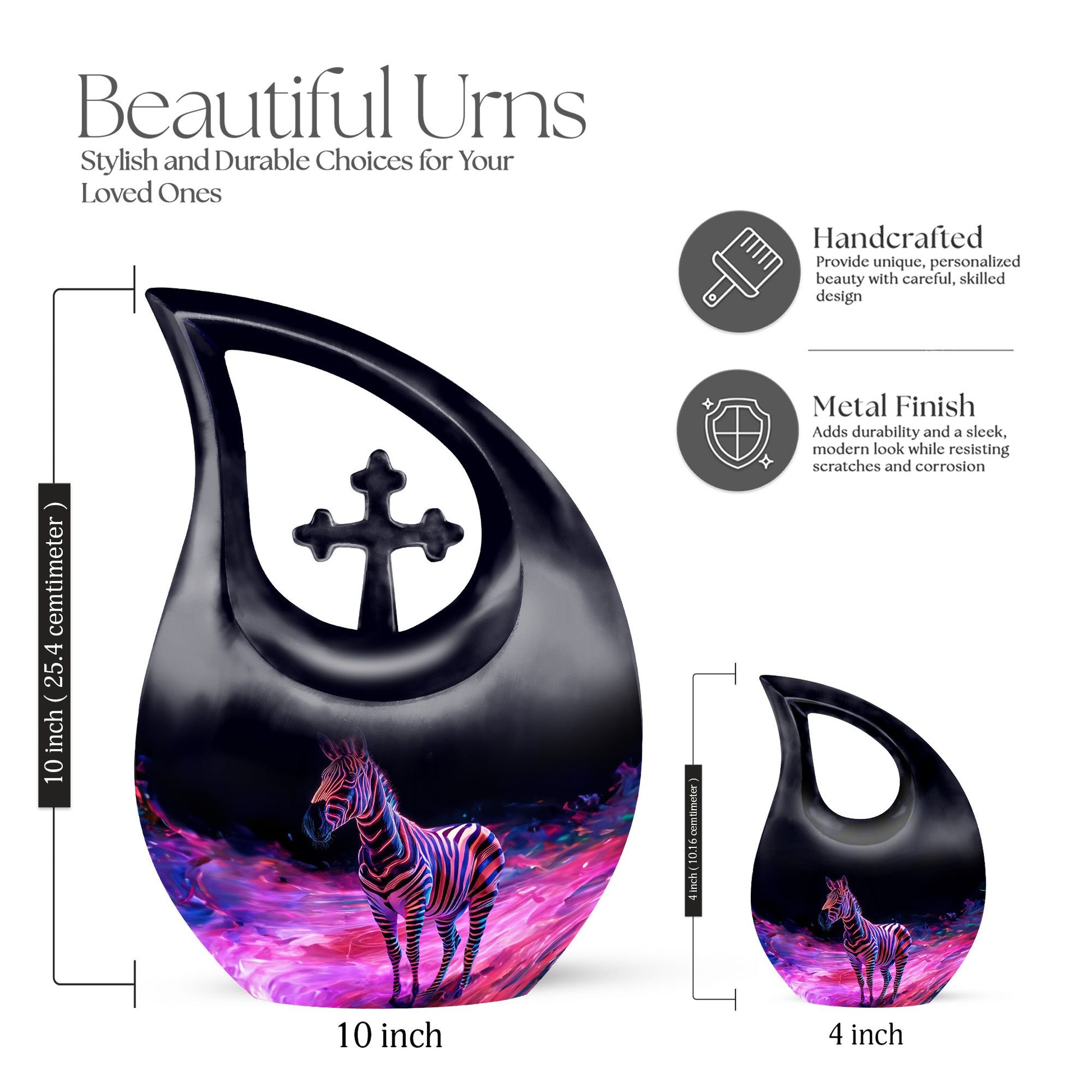 Zebra Urns For Ashes - Cremation Urns Women