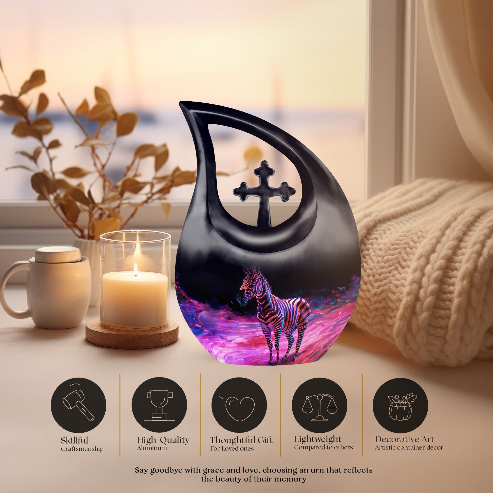 Zebra Urns For Ashes - Cremation Urns Women