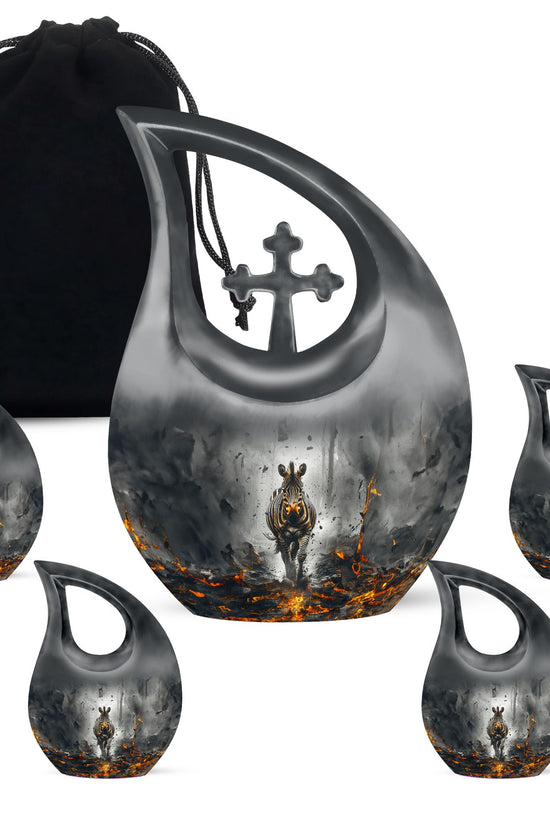 Zebra Urns For Ashes - Burial Urn Men