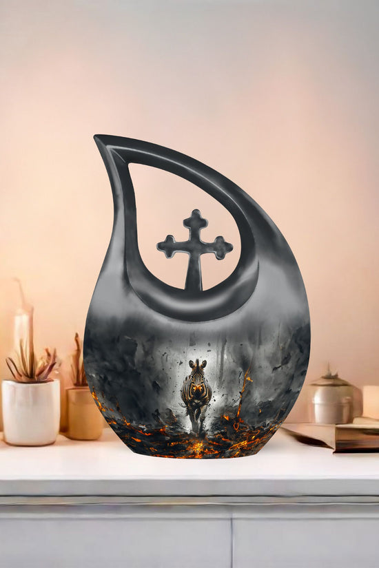 Zebra Urns For Ashes - Burial Urn Men