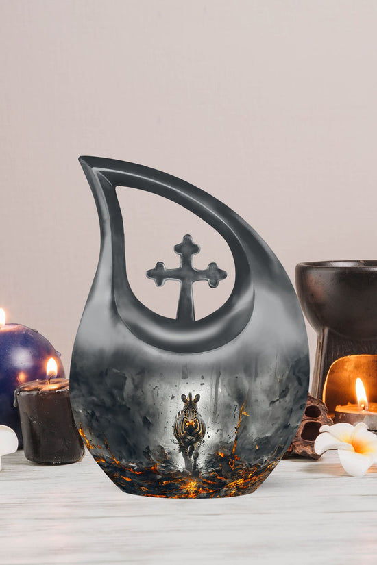 Zebra Urns For Ashes - Burial Urn Men