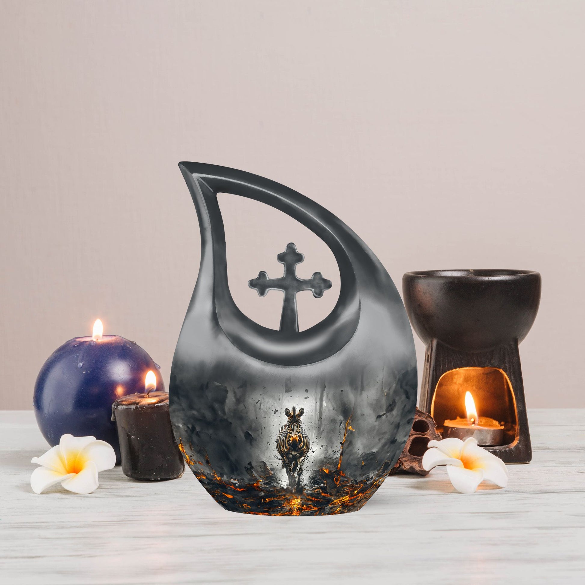 Zebra Urns For Ashes - Burial Urn Men