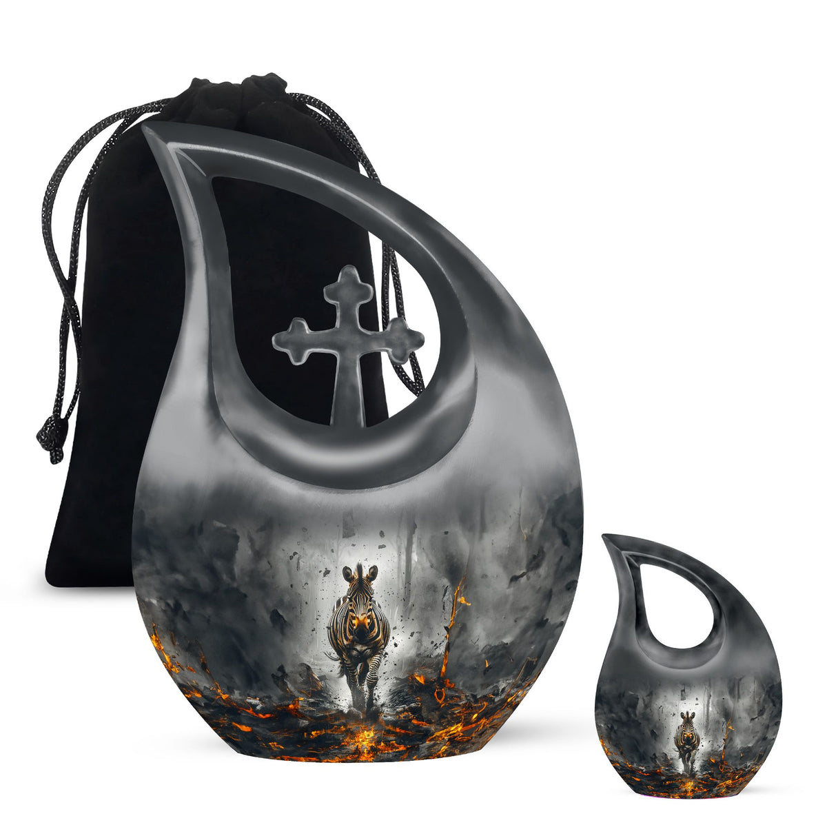 Zebra Urns For Ashes - Burial Urn Men