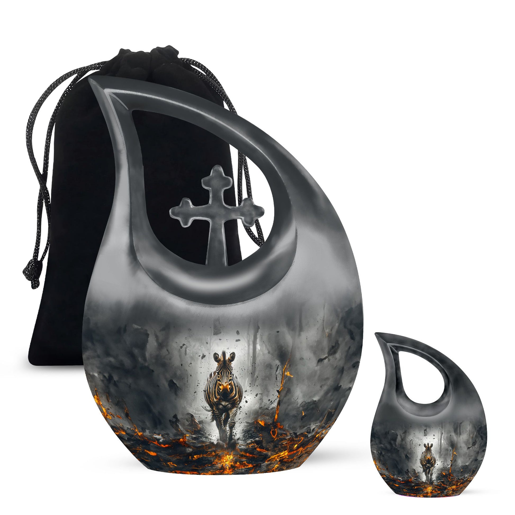 Zebra Urns For Ashes - Burial Urn Men