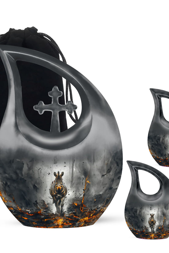 Zebra Urns For Ashes - Burial Urn Men