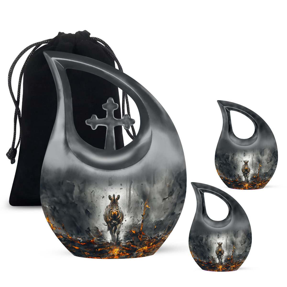 Zebra Urns For Ashes - Burial Urn Men