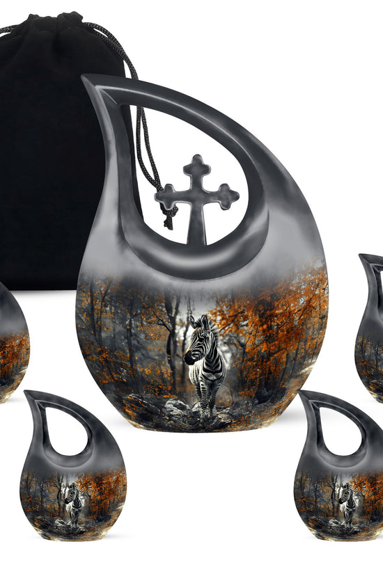 Zebra Urns For Ashes - Keepsake Urns For Men Ashes
