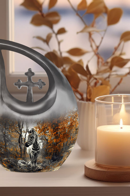 Zebra Urns For Ashes - Keepsake Urns For Men Ashes
