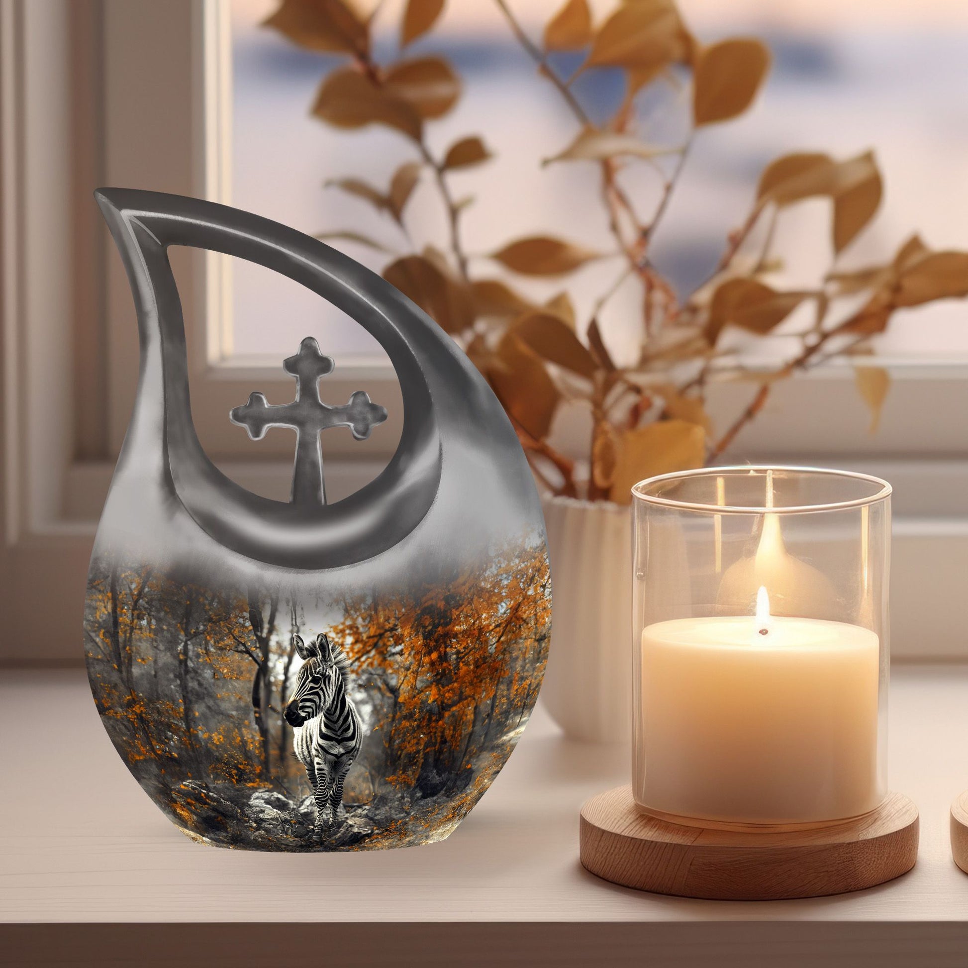 Zebra Urns For Ashes - Keepsake Urns For Men Ashes