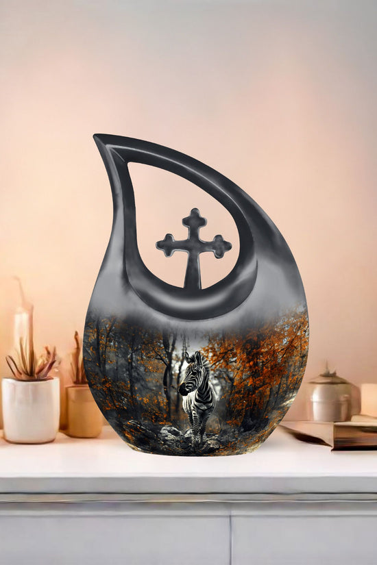 Zebra Urns For Ashes - Keepsake Urns For Men Ashes