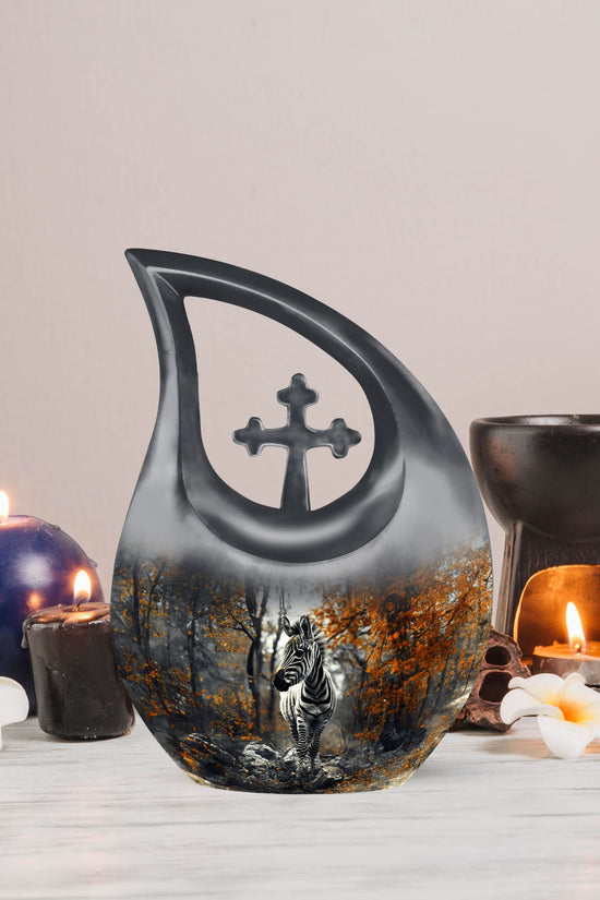 Zebra Urns For Ashes - Keepsake Urns For Men Ashes