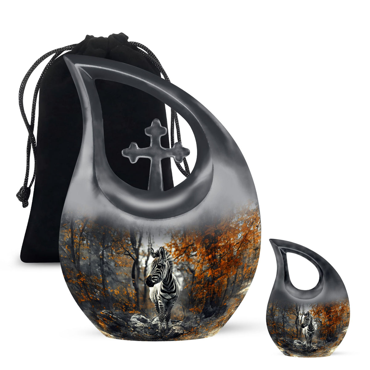 Zebra Urns For Ashes - Keepsake Urns For Men Ashes