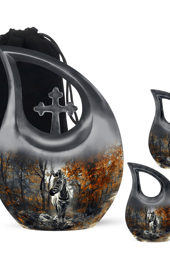 Zebra Urns For Ashes - Keepsake Urns For Men Ashes