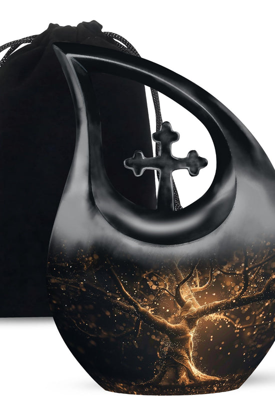 Golden Tree Memorial Urn - Glowing Cremation Urn For Ashes