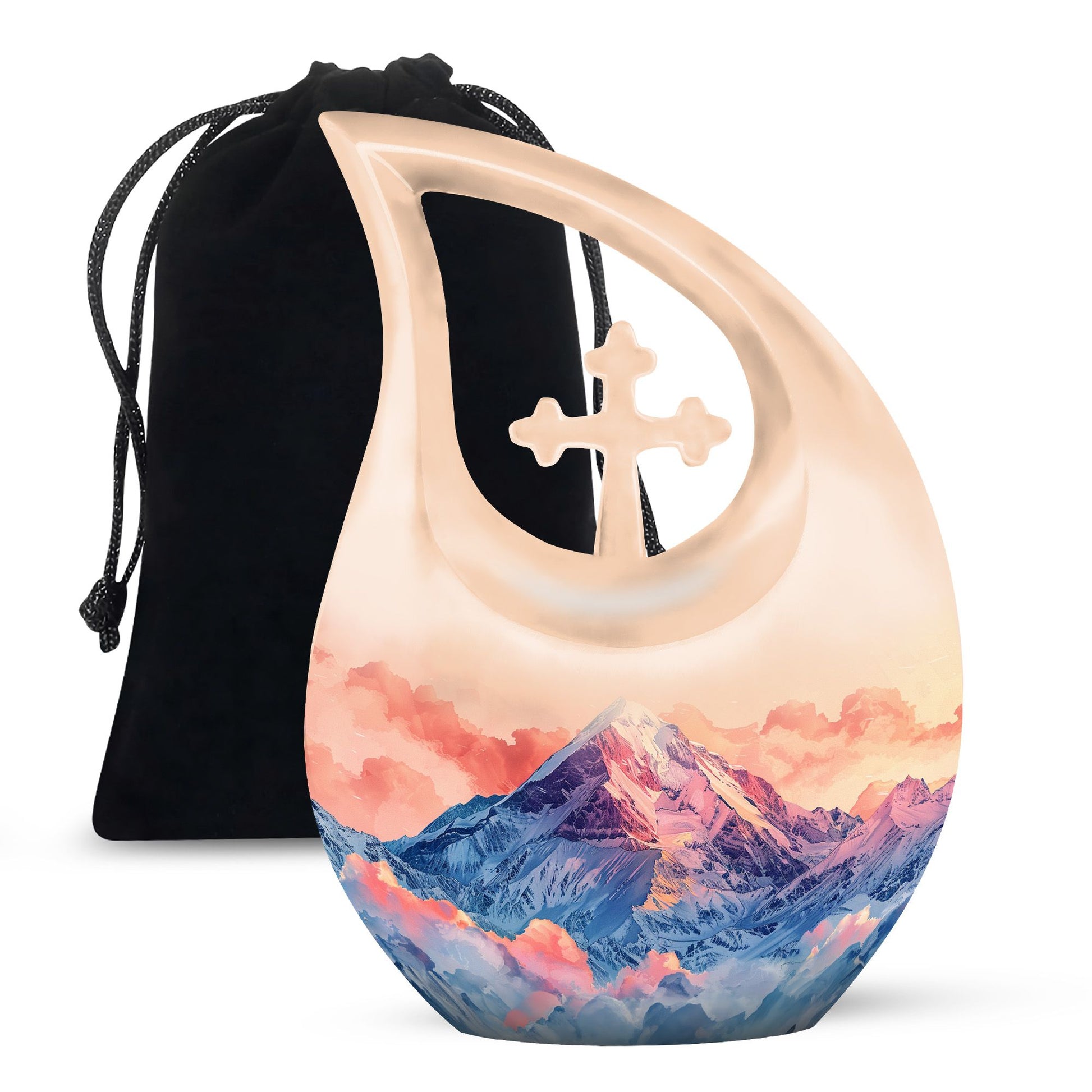 Artistic Mountain Cremation Urn - Nature Memorial Urn For Loved Ones