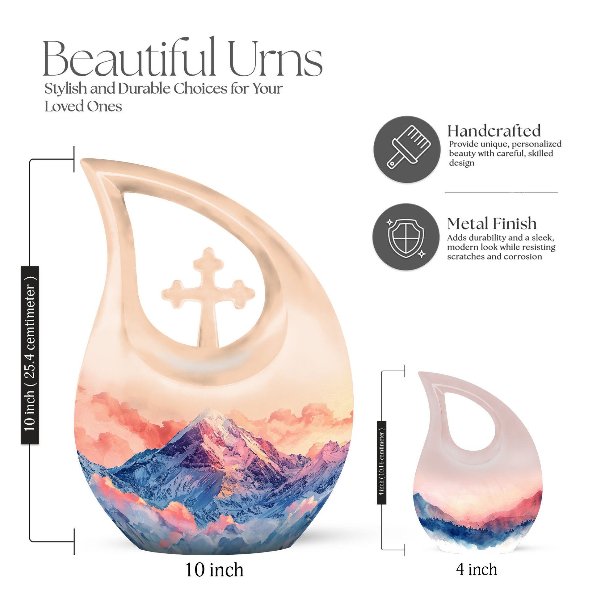 Mountains Urns For Ashes - Small Urns For Human Ashes Adult Female