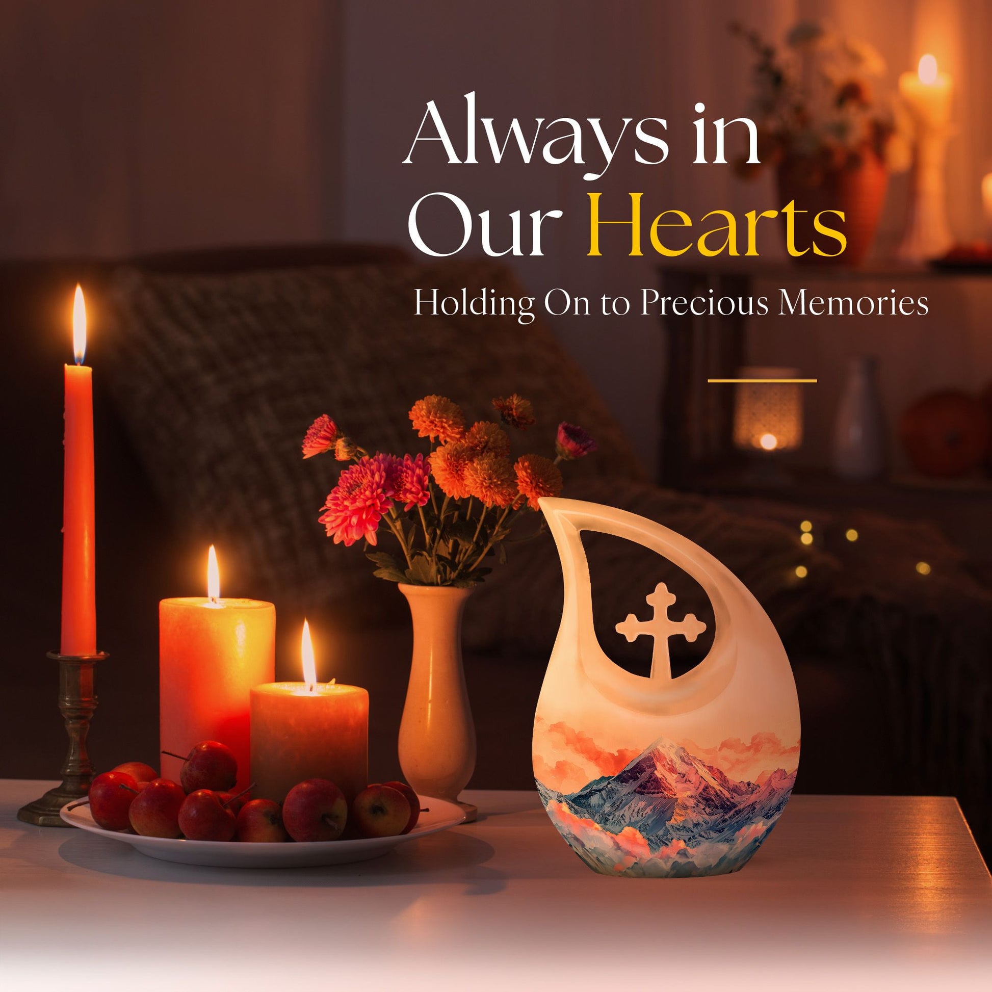 Mountains Urns For Ashes - Small Urns For Human Ashes Adult Female