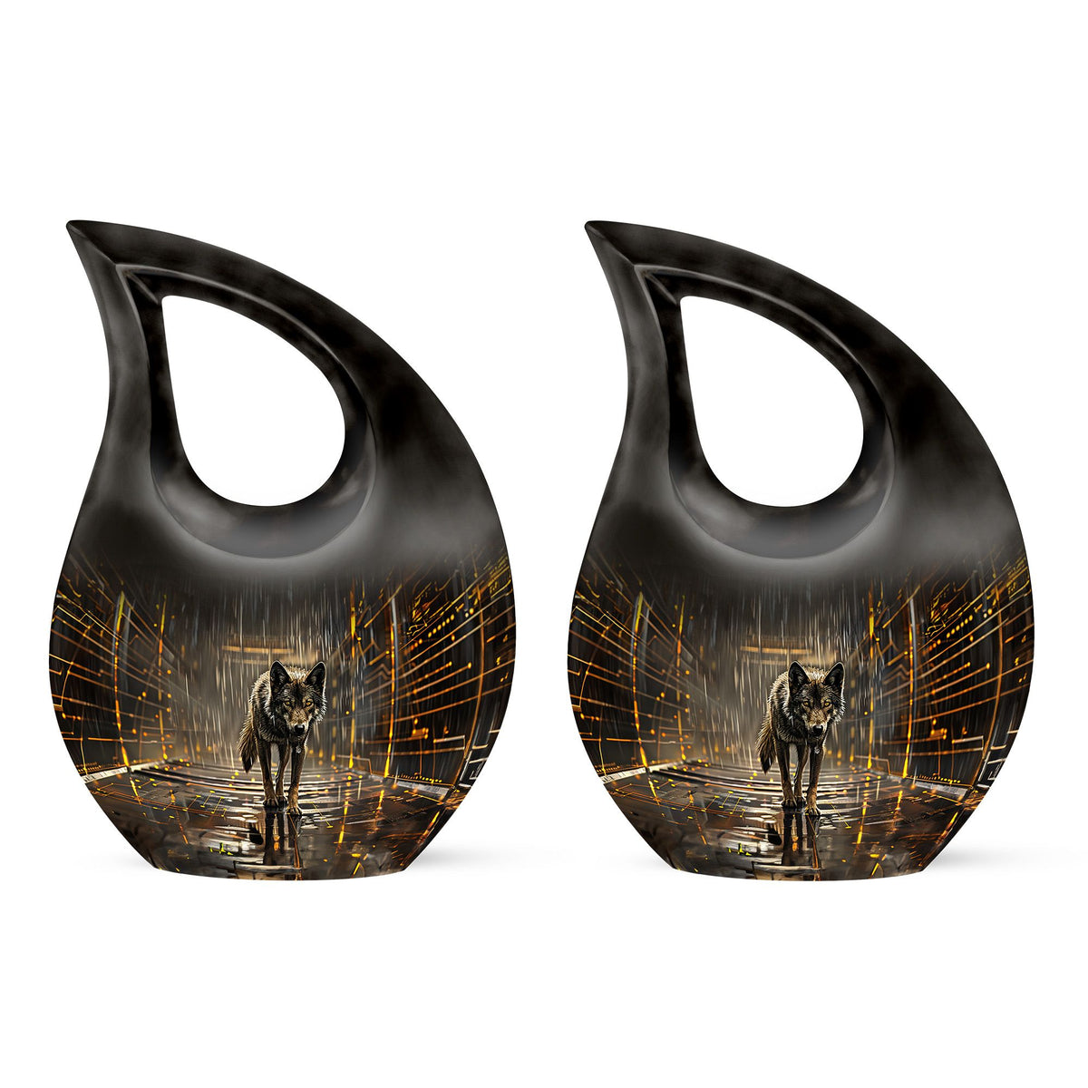 Wolf Urns For Ashes - Funeral Adult Urn