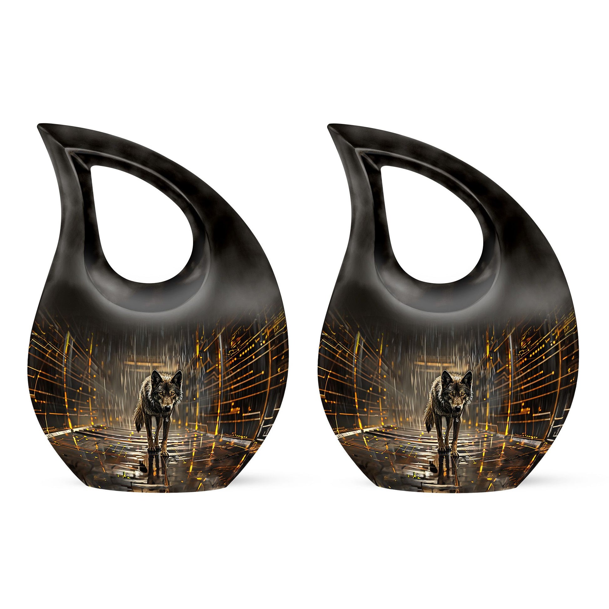 Wolf Urns For Ashes - Funeral Adult Urn