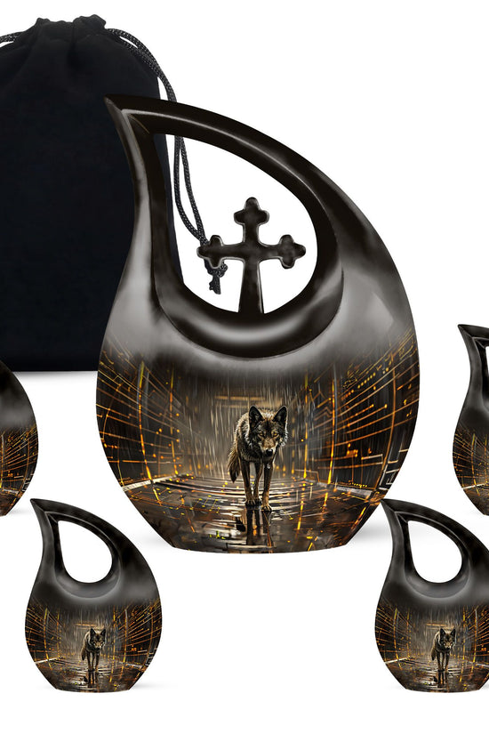 Wolf Urns For Ashes - Funeral Adult Urn