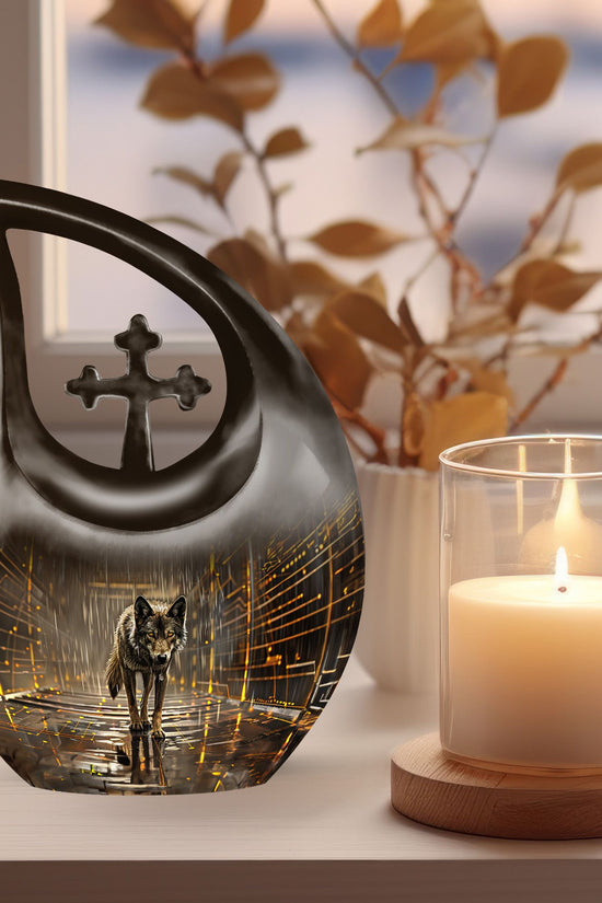 Wolf Urns For Ashes - Funeral Adult Urn