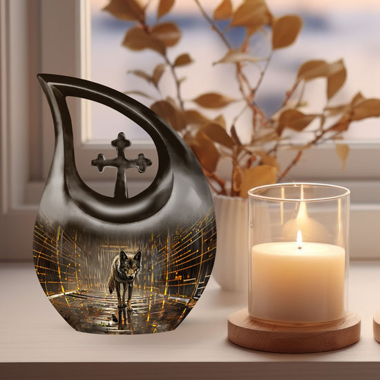 Wolf Urns For Ashes - Funeral Adult Urn