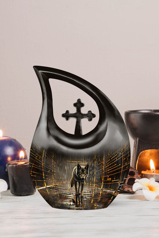 Wolf Urns For Ashes - Funeral Adult Urn