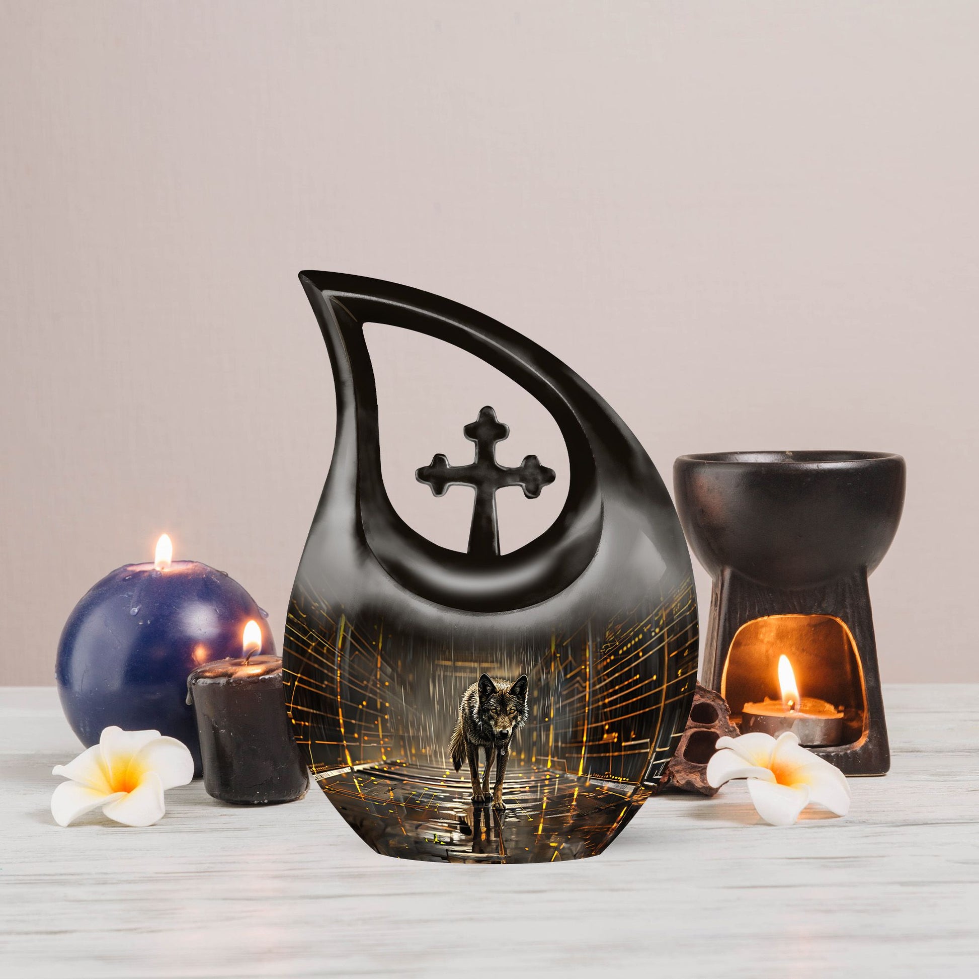 Wolf Urns For Ashes - Funeral Adult Urn
