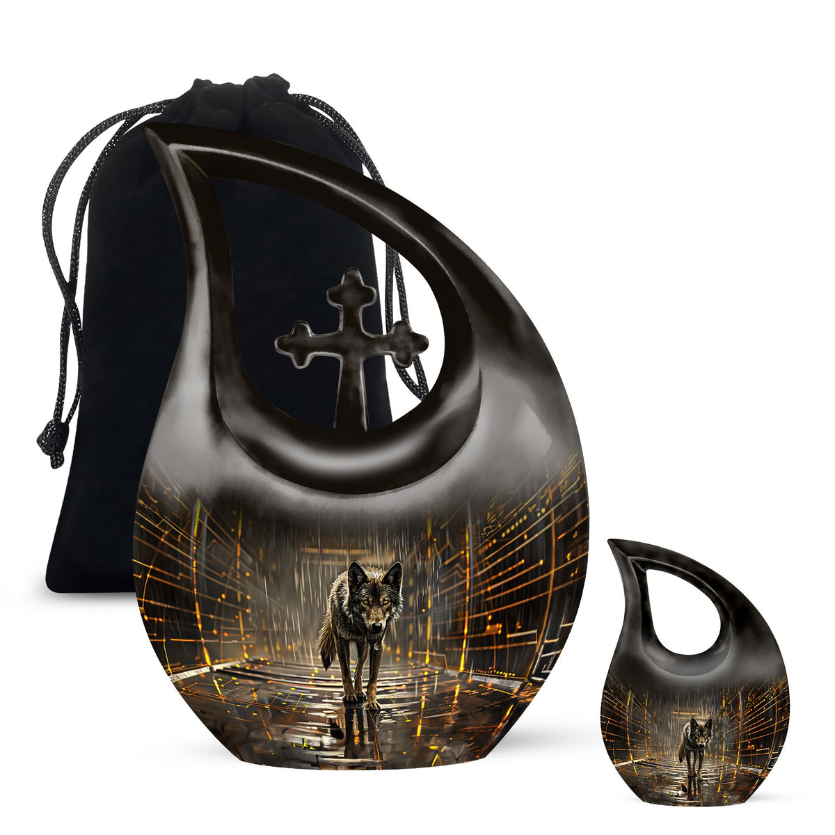 Wolf Urns For Ashes - Funeral Adult Urn