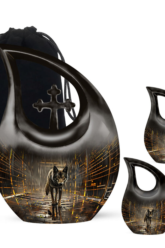 Wolf Urns For Ashes - Funeral Adult Urn